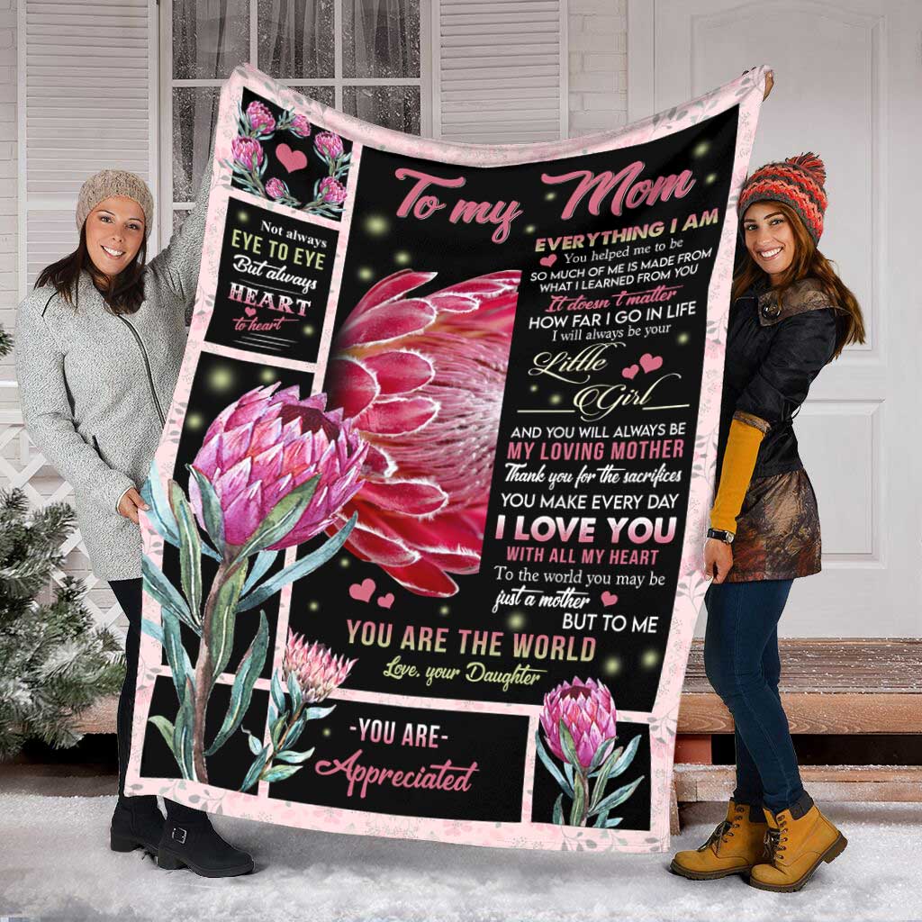 Artistic To Me You Are The World Mother Flannel Blanket For Cozy Bedroom Sofa Decor