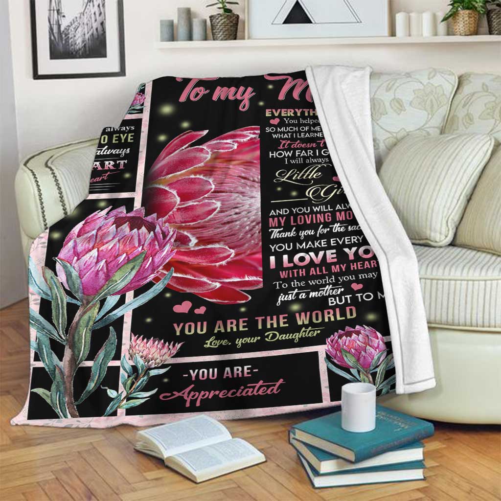 Artistic To Me You Are The World Mother Flannel Blanket For Cozy Bedroom Sofa Decor