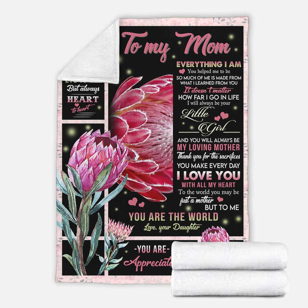 Artistic To Me You Are The World Mother Flannel Blanket For Cozy Bedroom Sofa Decor