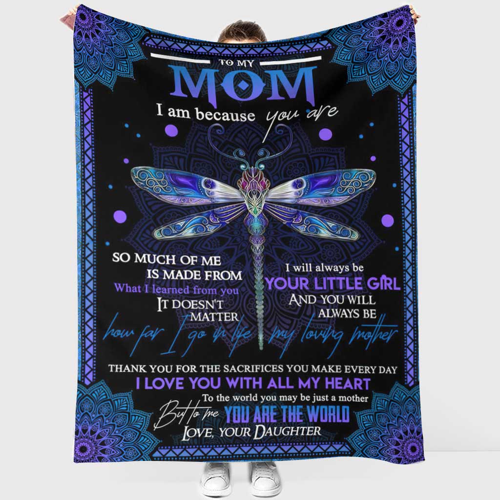 Butterfly Love Mom I Am Flannel Blanket For Cozy Bedroom Sofa Decor