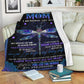 Butterfly Love Mom I Am Flannel Blanket For Cozy Bedroom Sofa Decor