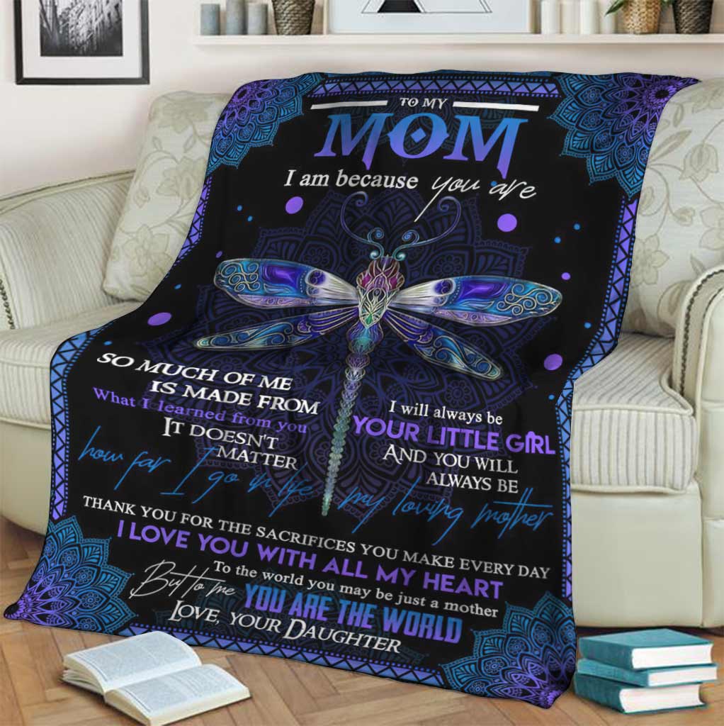 Butterfly Love Mom I Am Flannel Blanket For Cozy Bedroom Sofa Decor