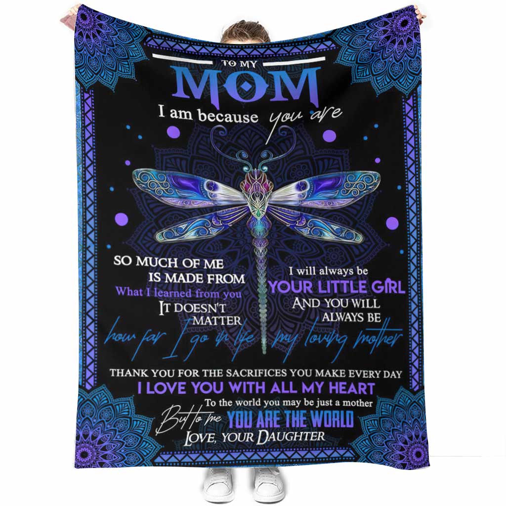 Butterfly Love Mom I Am Flannel Blanket For Cozy Bedroom Sofa Decor