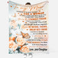 Rose Gift For Mom Mother Flannel Blanket For Cozy Bedroom Sofa Decor