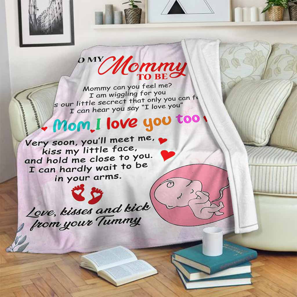 Family To My Mommy I Love You Flannel Blanket For Cozy Bedroom Sofa Decor