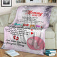 Family To My Mommy I Love You Flannel Blanket For Cozy Bedroom Sofa Decor