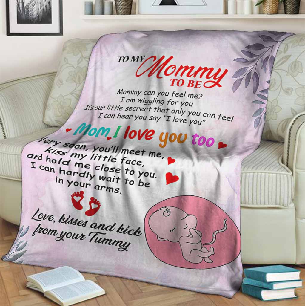 Family To My Mommy I Love You Flannel Blanket For Cozy Bedroom Sofa Decor