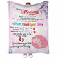 Family To My Mommy I Love You Flannel Blanket For Cozy Bedroom Sofa Decor