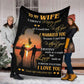Family To My Wife Couple I Married You Flannel Blanket For Cozy Bedroom Sofa Decor