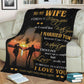 Family To My Wife Couple I Married You Flannel Blanket For Cozy Bedroom Sofa Decor