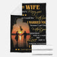 Family To My Wife Couple I Married You Flannel Blanket For Cozy Bedroom Sofa Decor