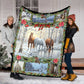 Horse Christmas Flannel Blanket For Cozy Bedroom Sofa Decor