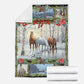 Horse Christmas Flannel Blanket For Cozy Bedroom Sofa Decor