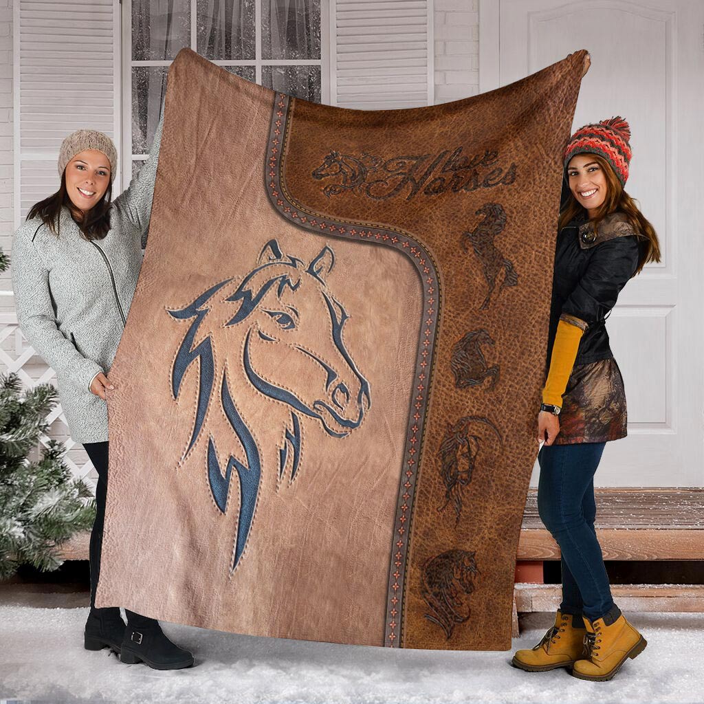 Horse Love His Life Flannel Blanket For Cozy Bedroom Sofa Decor