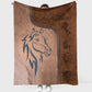 Horse Love His Life Flannel Blanket For Cozy Bedroom Sofa Decor