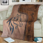 Horse Love His Life Flannel Blanket For Cozy Bedroom Sofa Decor