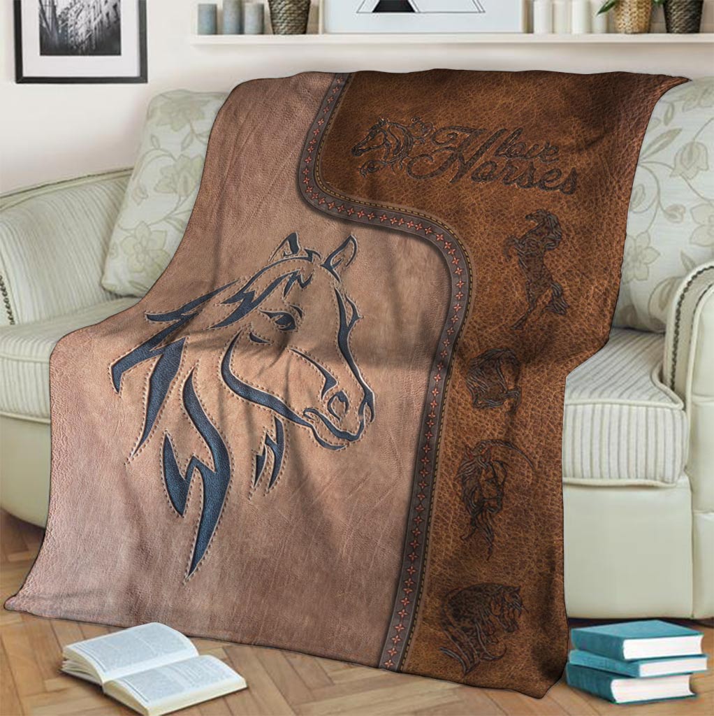 Horse Love His Life Flannel Blanket For Cozy Bedroom Sofa Decor