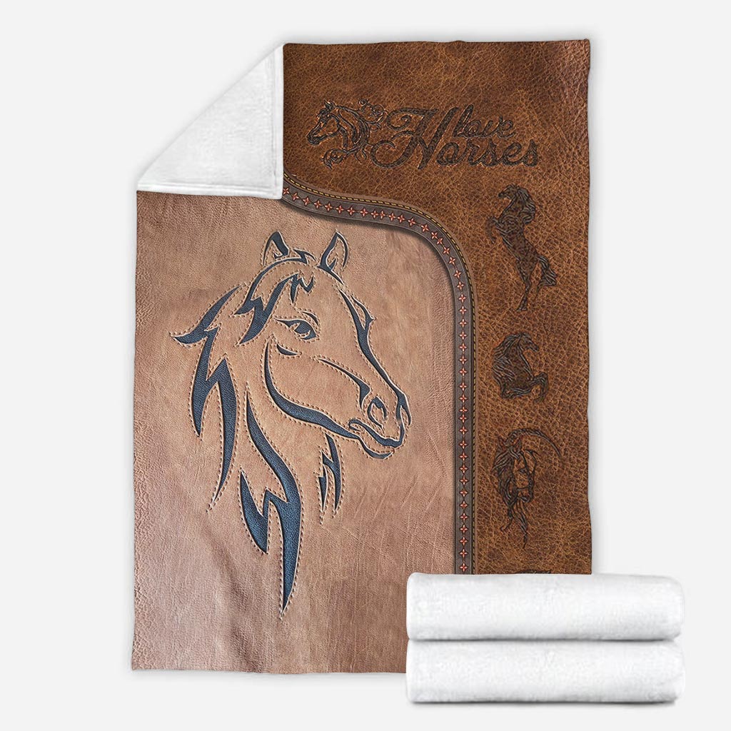 Horse Love His Life Flannel Blanket For Cozy Bedroom Sofa Decor