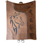 Horse Love His Life Flannel Blanket For Cozy Bedroom Sofa Decor