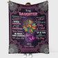 Hippie Butterfly To My Daughter Flannel Blanket For Cozy Bedroom Sofa Decor