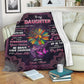 Hippie Butterfly To My Daughter Flannel Blanket For Cozy Bedroom Sofa Decor