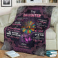 Hippie Butterfly To My Daughter Flannel Blanket For Cozy Bedroom Sofa Decor