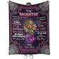 Hippie Butterfly To My Daughter Flannel Blanket For Cozy Bedroom Sofa Decor