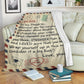 Dear Mom Daughter Love Letter Flannel Blanket For Cozy Bedroom Sofa Decor