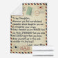 Dear Mom Daughter Love Letter Flannel Blanket For Cozy Bedroom Sofa Decor