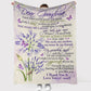 Butterfly To My Grandma Purple Flannel Blanket For Cozy Bedroom Sofa Decor