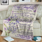 Butterfly To My Grandma Purple Flannel Blanket For Cozy Bedroom Sofa Decor
