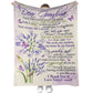 Butterfly To My Grandma Purple Flannel Blanket For Cozy Bedroom Sofa Decor