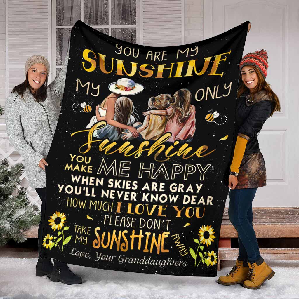 Family You Are My Sunshine Flannel Blanket For Cozy Bedroom Sofa Decor