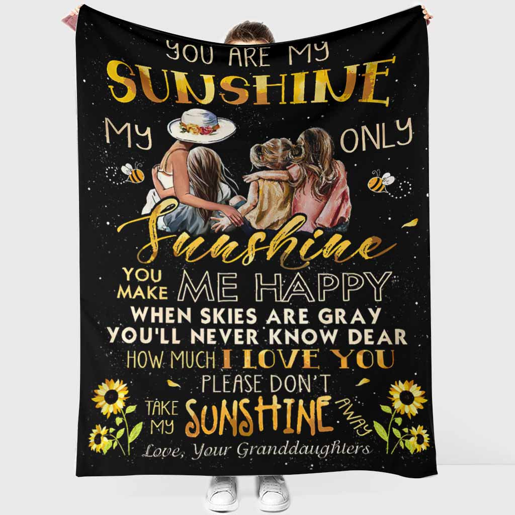 Family You Are My Sunshine Flannel Blanket For Cozy Bedroom Sofa Decor