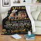 Family You Are My Sunshine Flannel Blanket For Cozy Bedroom Sofa Decor