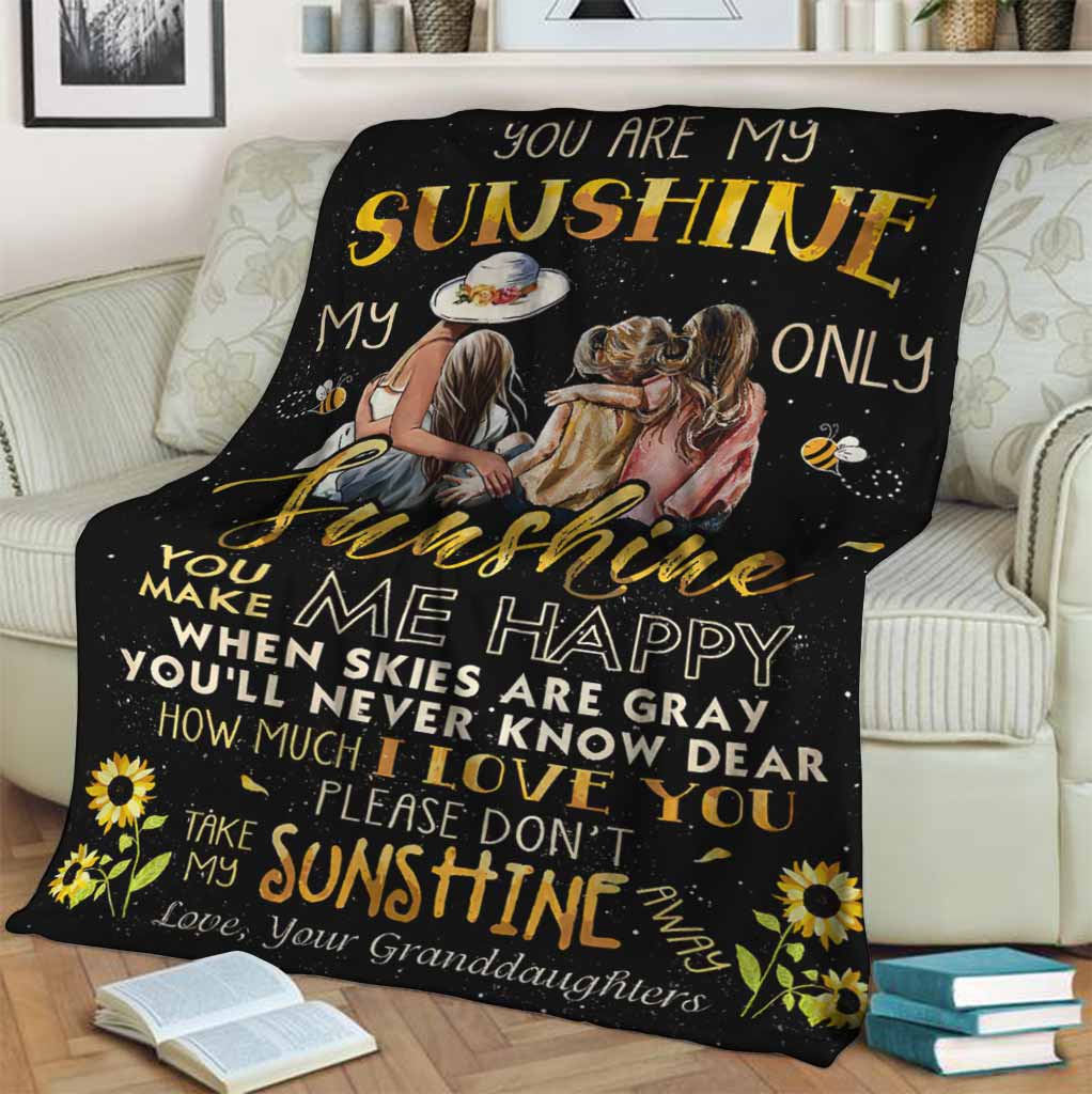 Family You Are My Sunshine Flannel Blanket For Cozy Bedroom Sofa Decor