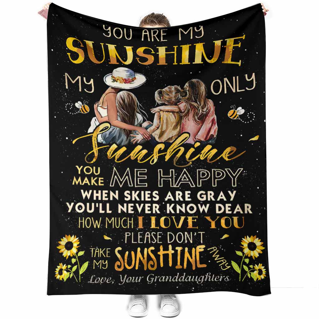 Family You Are My Sunshine Flannel Blanket For Cozy Bedroom Sofa Decor