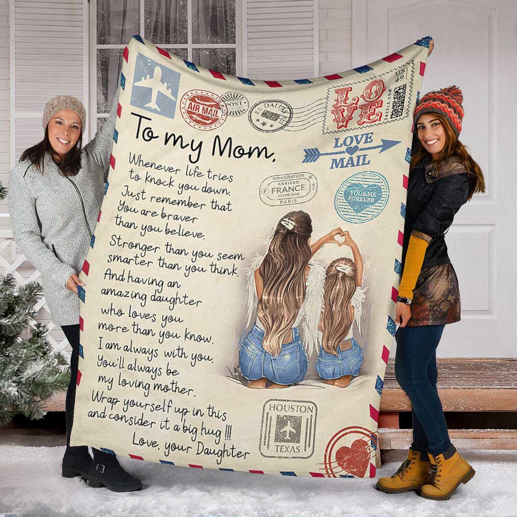 Family I Am Always With You Mother Flannel Blanket For Cozy Bedroom Sofa Decor