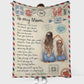 Family I Am Always With You Mother Flannel Blanket For Cozy Bedroom Sofa Decor