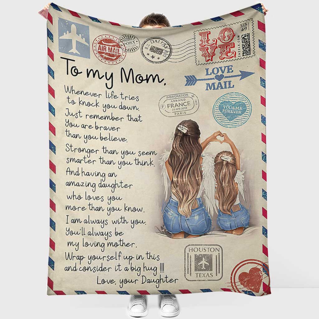 Family I Am Always With You Mother Flannel Blanket For Cozy Bedroom Sofa Decor