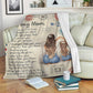Family I Am Always With You Mother Flannel Blanket For Cozy Bedroom Sofa Decor