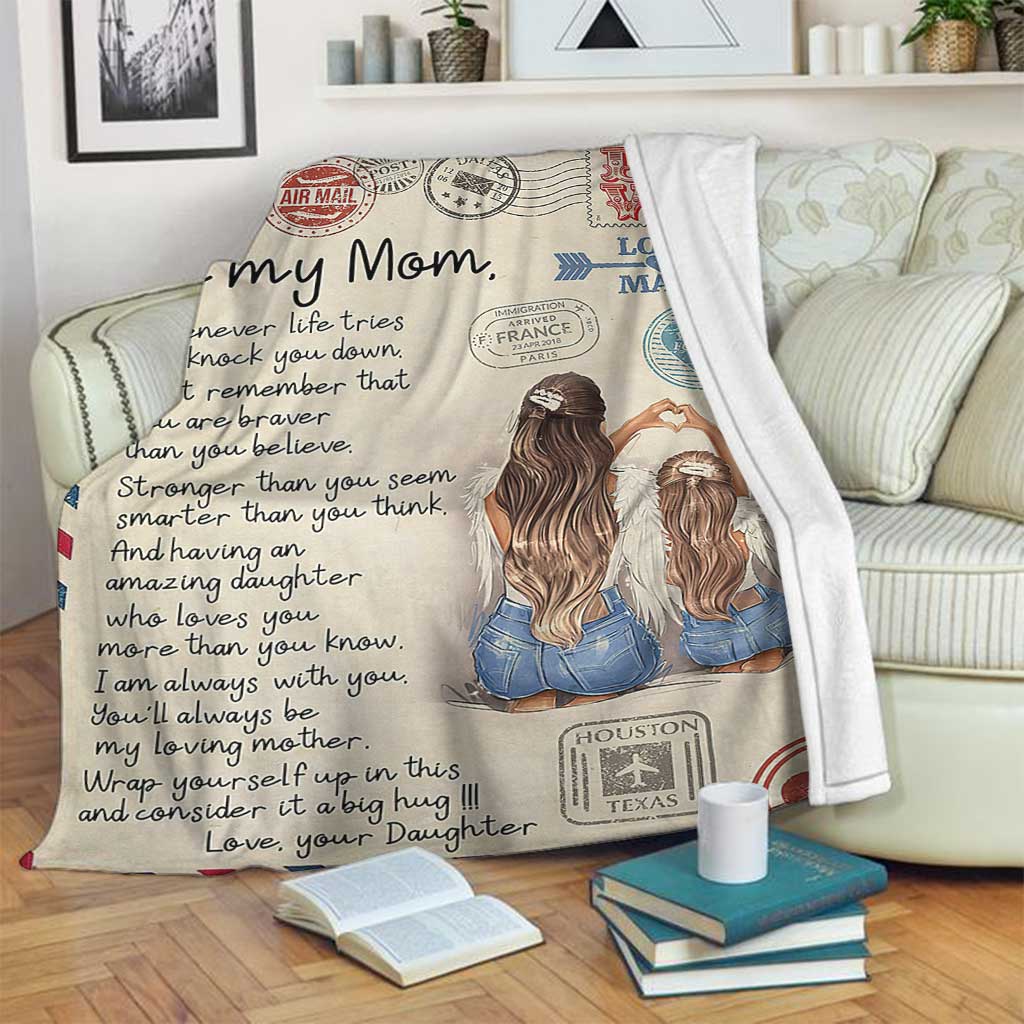 Family I Am Always With You Mother Flannel Blanket For Cozy Bedroom Sofa Decor