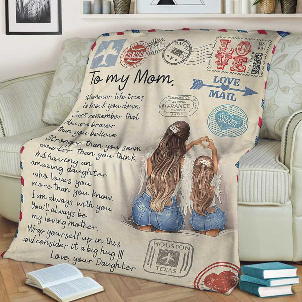 Family I Am Always With You Mother Flannel Blanket For Cozy Bedroom Sofa Decor