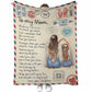 Family I Am Always With You Mother Flannel Blanket For Cozy Bedroom Sofa Decor