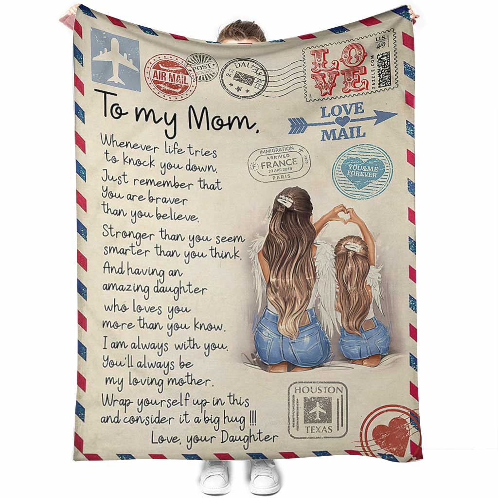Family I Am Always With You Mother Flannel Blanket For Cozy Bedroom Sofa Decor
