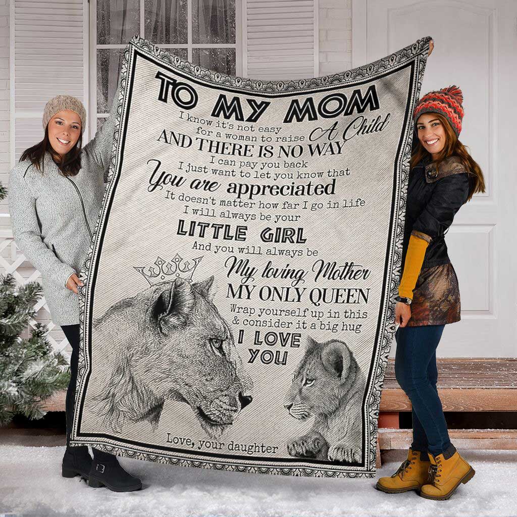 Lion I Love You To The Moon And Back Flannel Blanket For Cozy Bedroom Sofa Decor