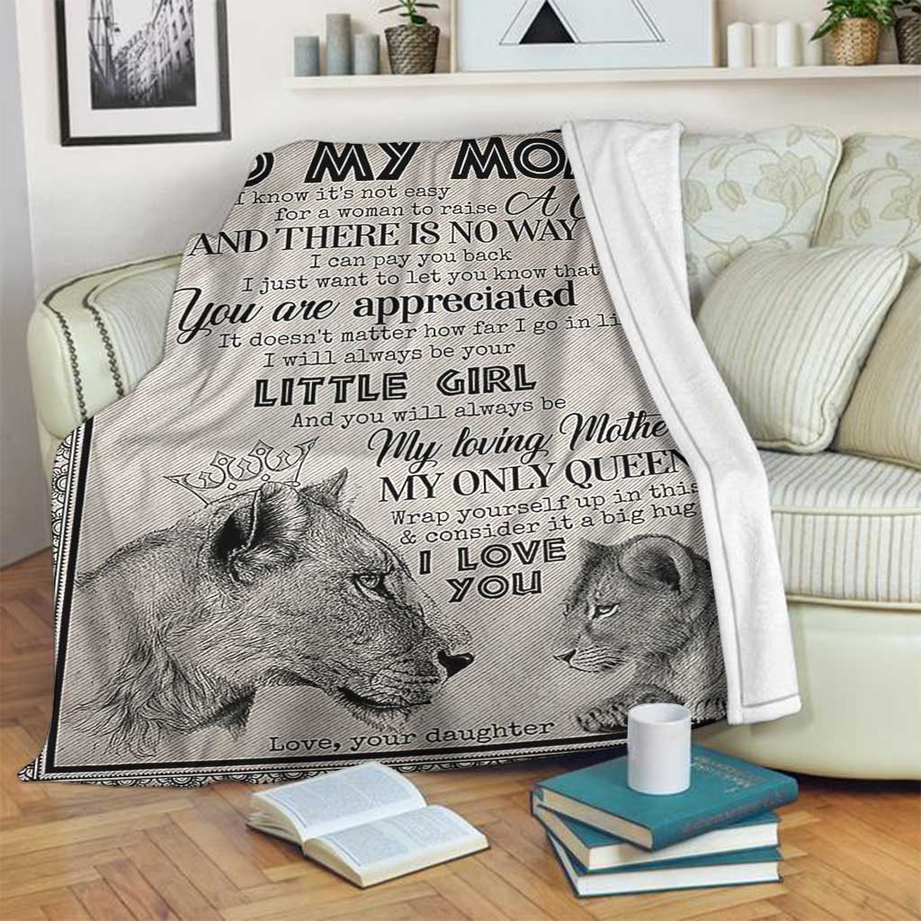 Lion I Love You To The Moon And Back Flannel Blanket For Cozy Bedroom Sofa Decor