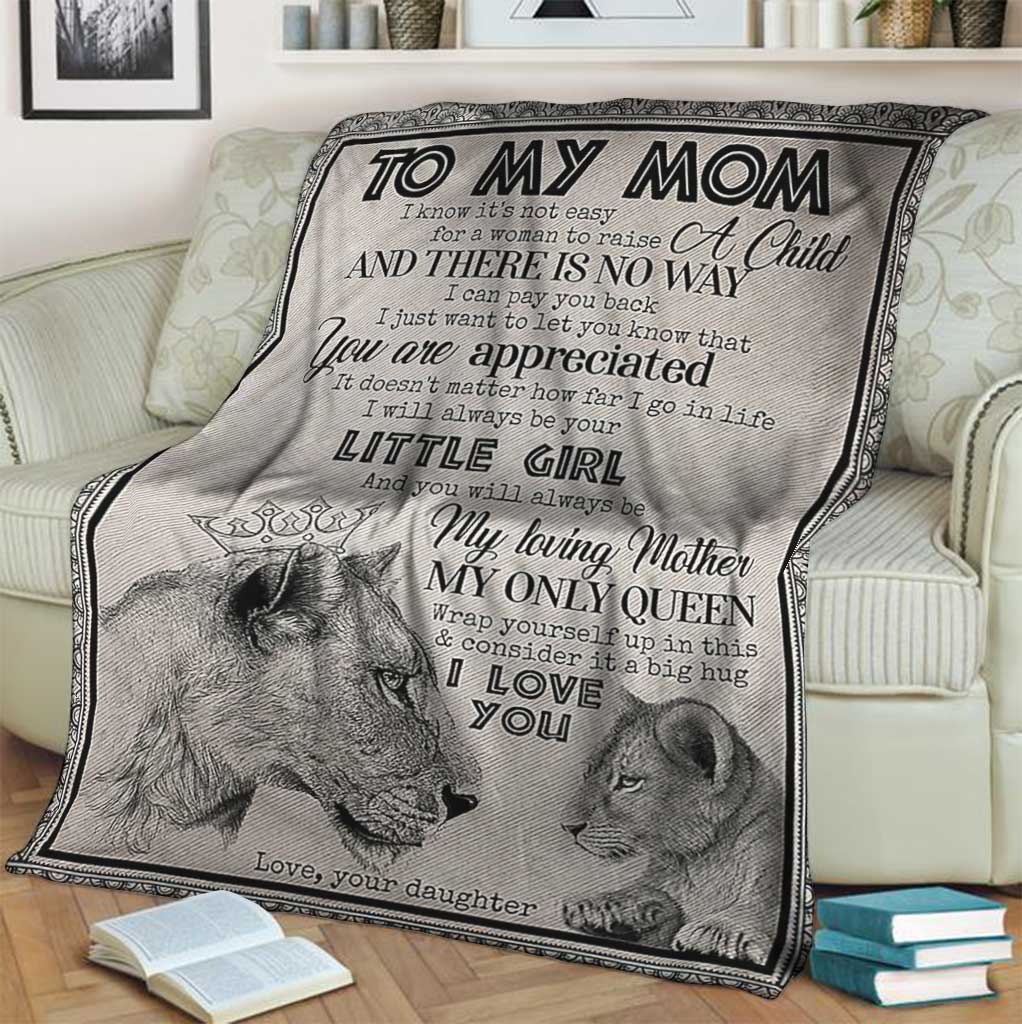Lion I Love You To The Moon And Back Flannel Blanket For Cozy Bedroom Sofa Decor