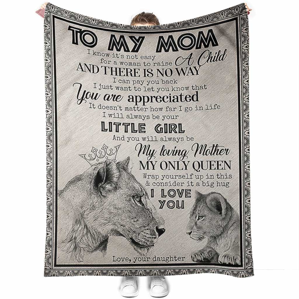 Lion I Love You To The Moon And Back Flannel Blanket For Cozy Bedroom Sofa Decor