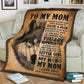 Wolf To My Mom I Love You My Hero Flannel Blanket For Cozy Bedroom Sofa Decor